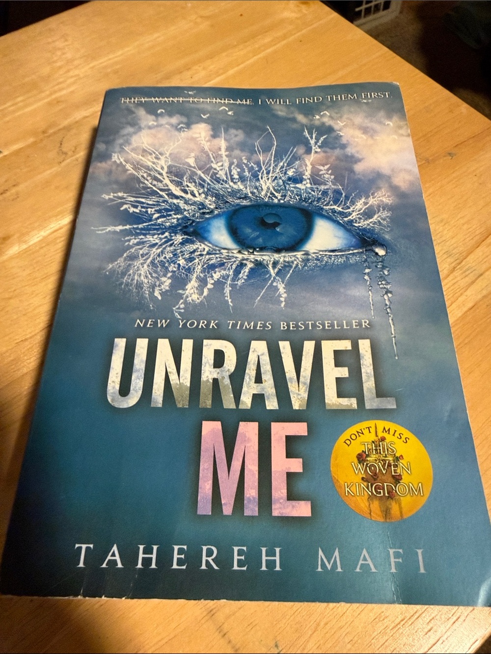 Barnes & Noble Blue 'Unravel Me' Eye Cover Art Print with Gold Accent